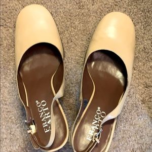 Franco Sarto beige 3” shoes barely worn